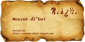 Noszek Ábel névjegykártya