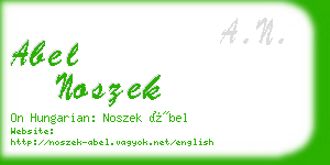 abel noszek business card